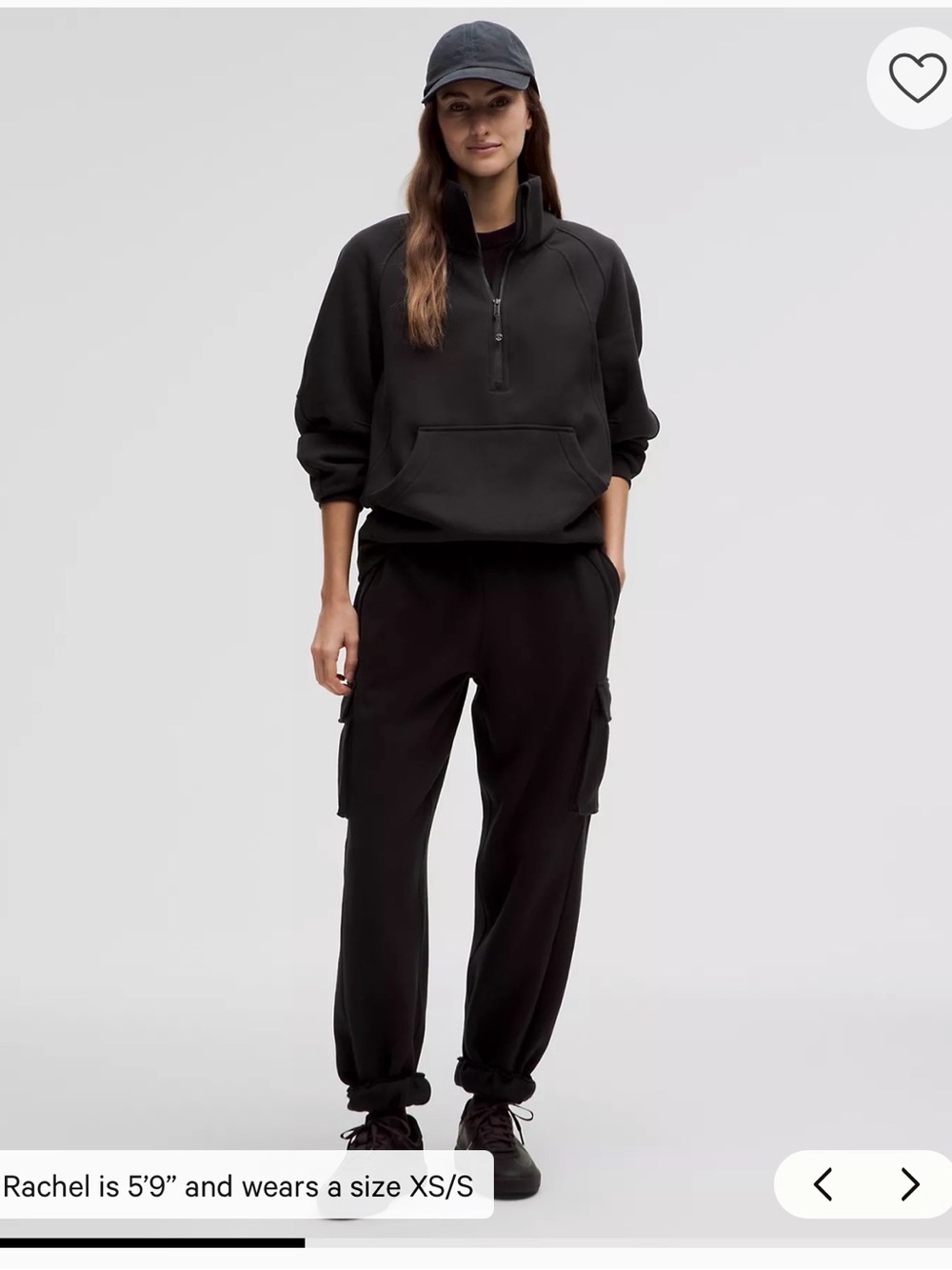 Lululemon Scuba oversized funnel-neck half zip wmn. sz. XS/S blk, good condition - Picture 3 of 13